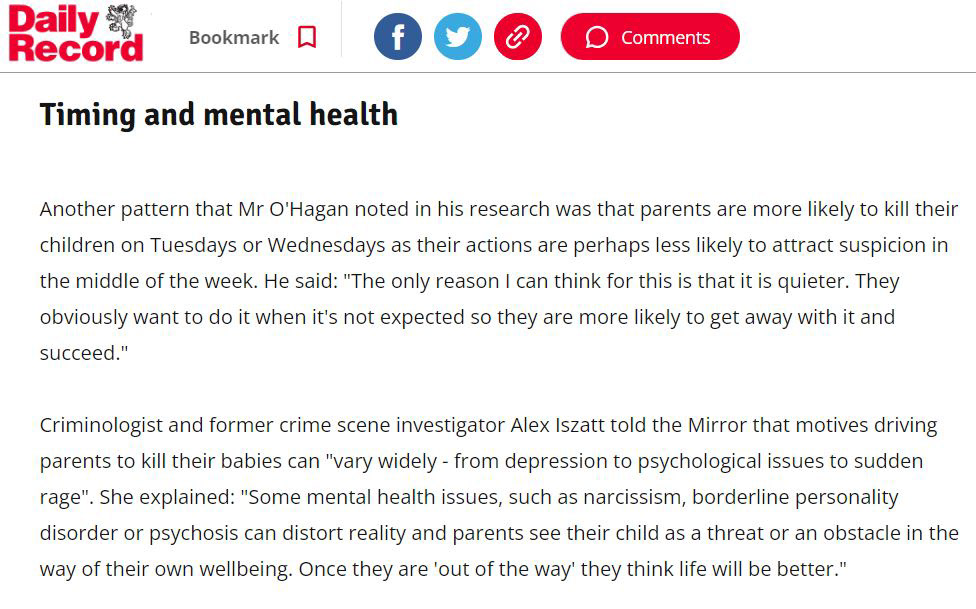 Mental health plays a large part in murder