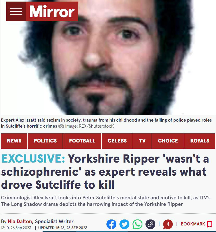 Yorkshire Ripper - crime analysis