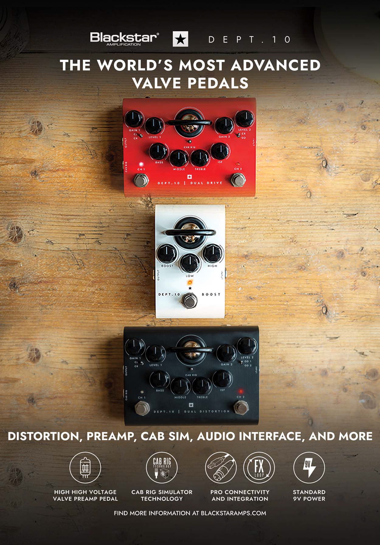 Blackstar Dept. 10 Pedals Full Page Ad