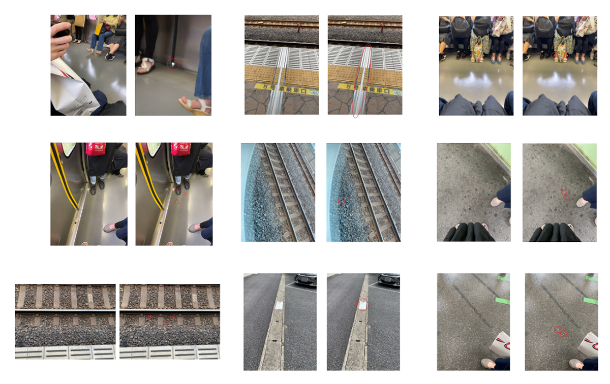 近視の人が注目しやすいものを街中で観察する