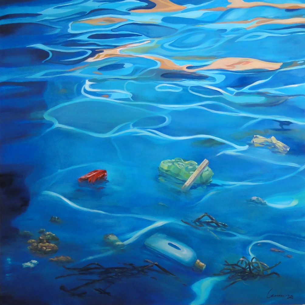 Unlösbar, 2012 - Öl auf Holz / Óleo sobre madera / Oil on wood  - 148x148 cm