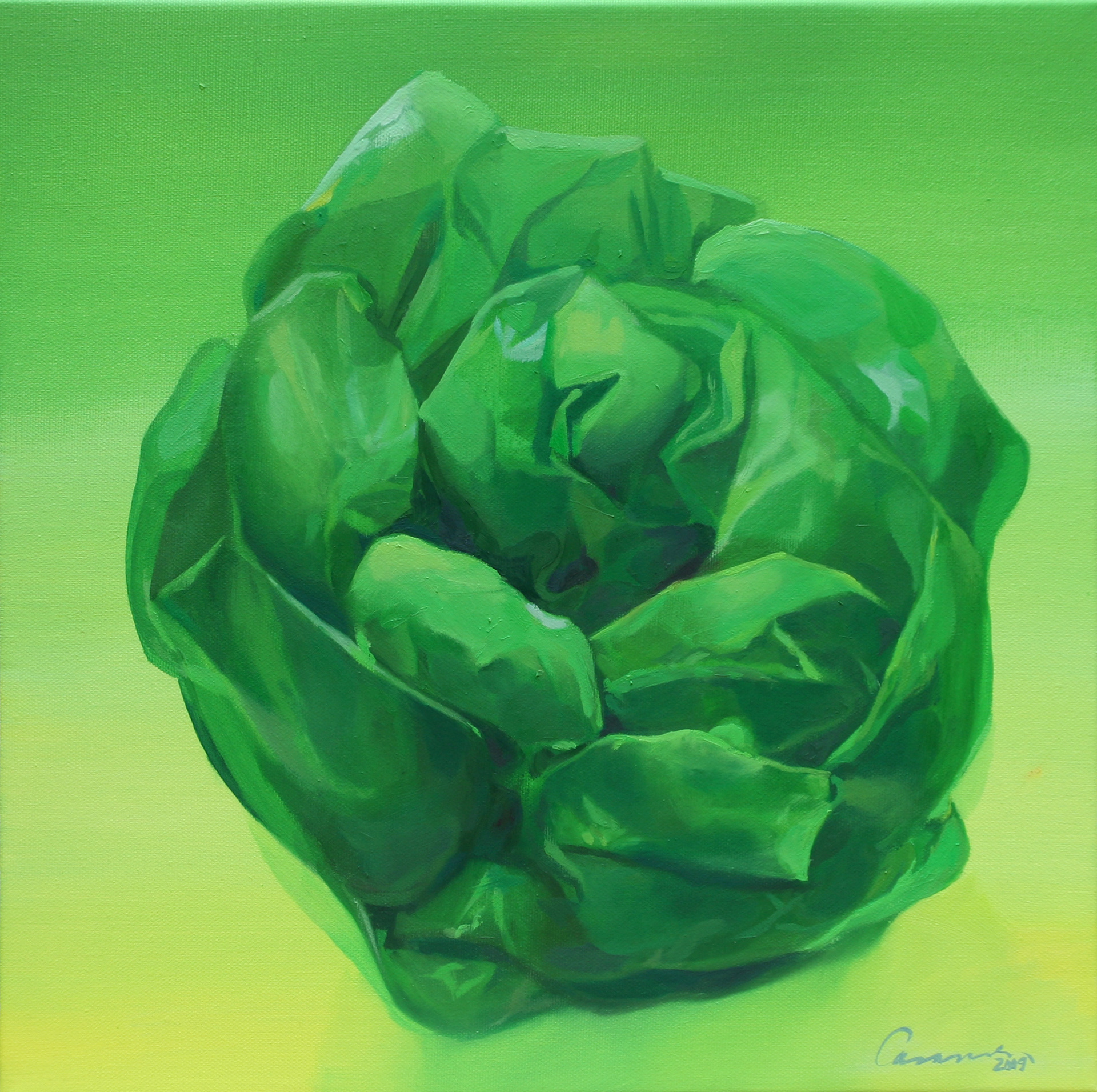 Knuddelig, 2009 - Öl auf Leinwand / Óleo sobre lienzo / Oil on canvas - 40x40 cm