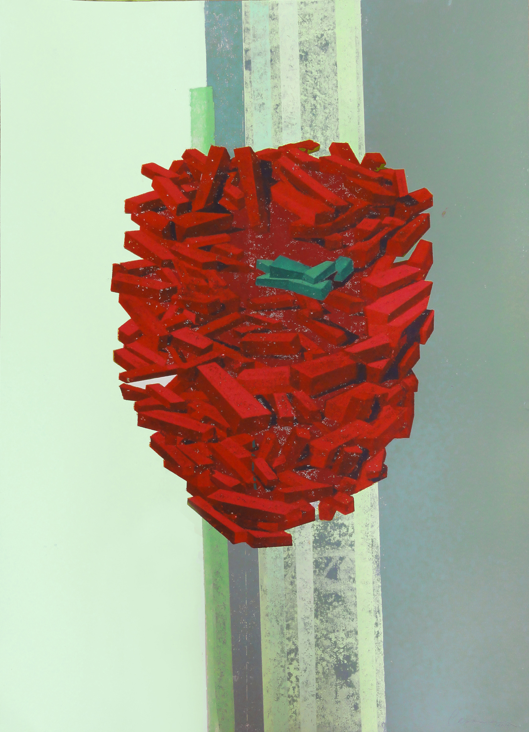 Mas-cara-da(e) IV, 2014 - Pappschnitt / Colografía / Cardboard cut -  70x50 cm