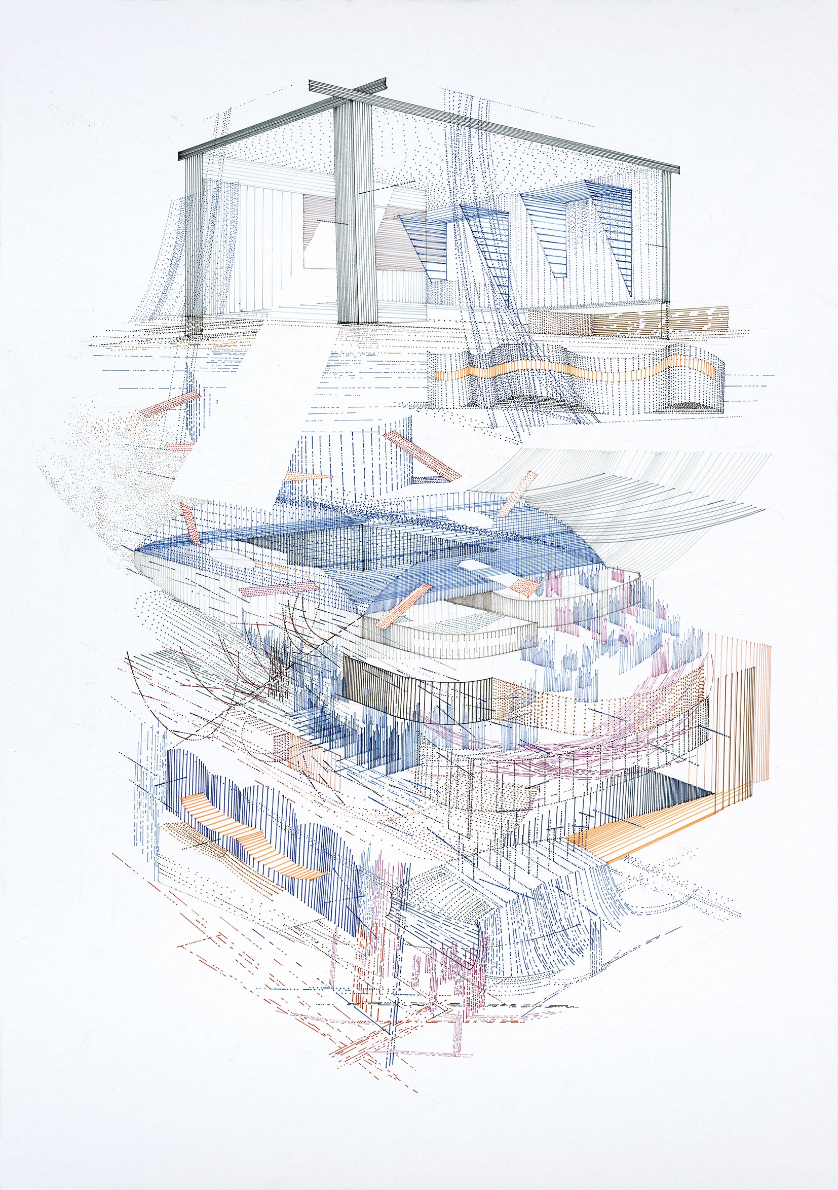 Durstige Triebe, 2020 Tinte auf Papier 59,4 x 42 cm
