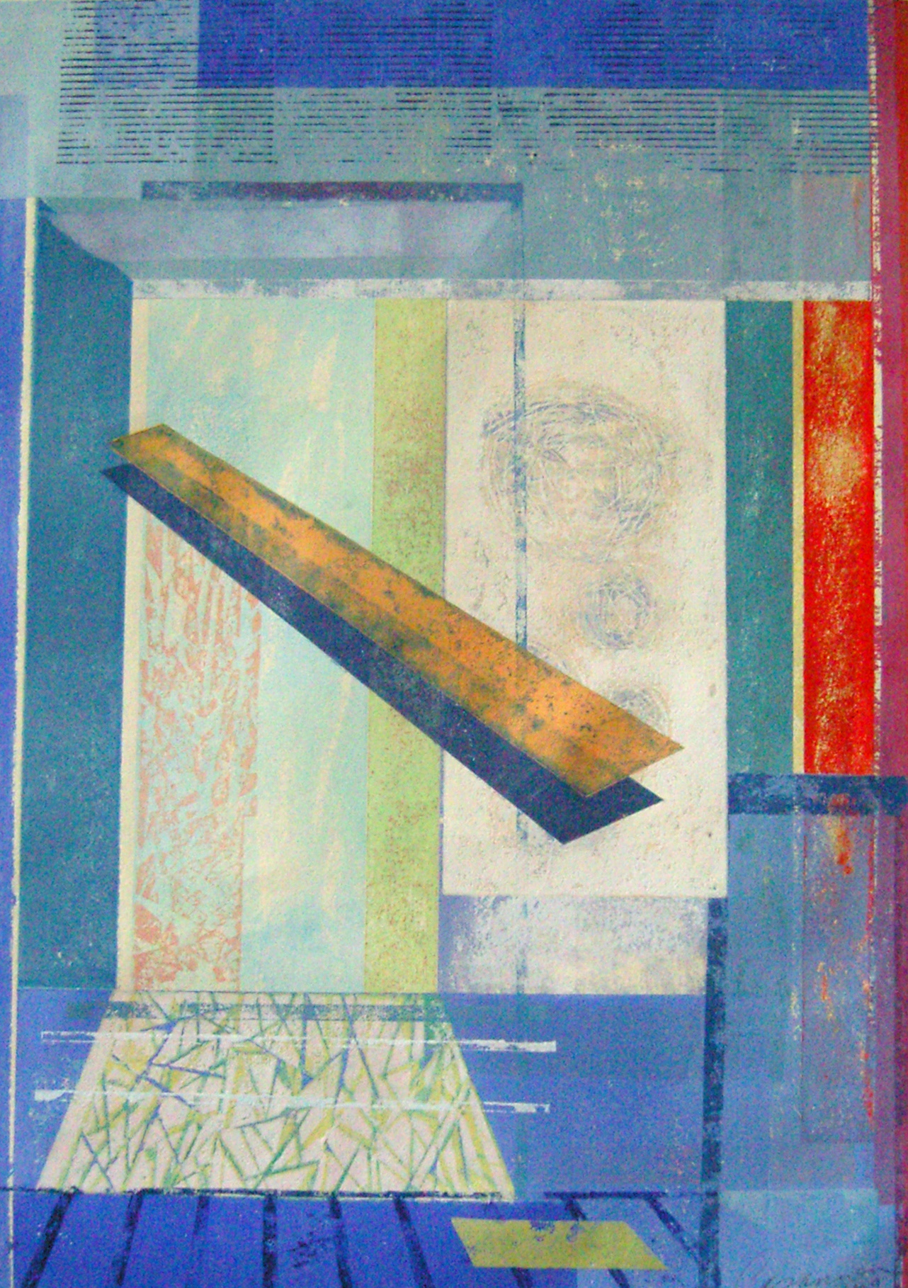 Entrada, 2008 - Pappschnitt / Colografía / Cardboard cut - 69,5 x 50,5 cm