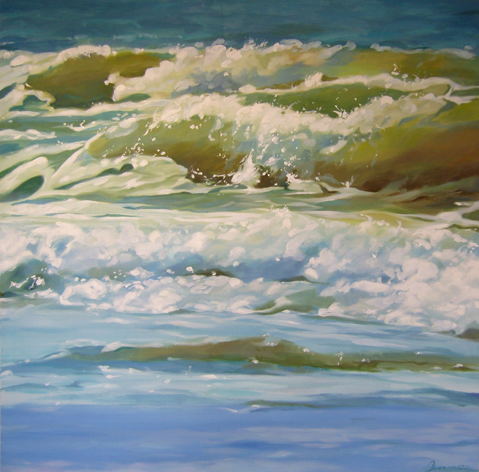 Ich sah meine Welle wieder, 2010 - Öl auf Holz / Óleo sobre madera / Oil on wood - 148x148 cm