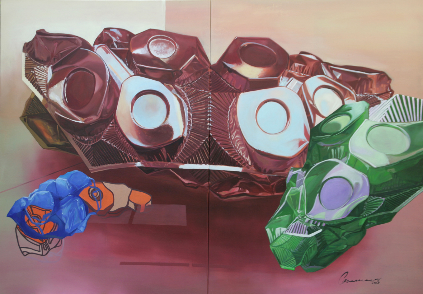 Aproximation, 2009 - Öl auf Leinwand / Óleo sobre lienzo / Oil on canvas - 140 x 200 cm