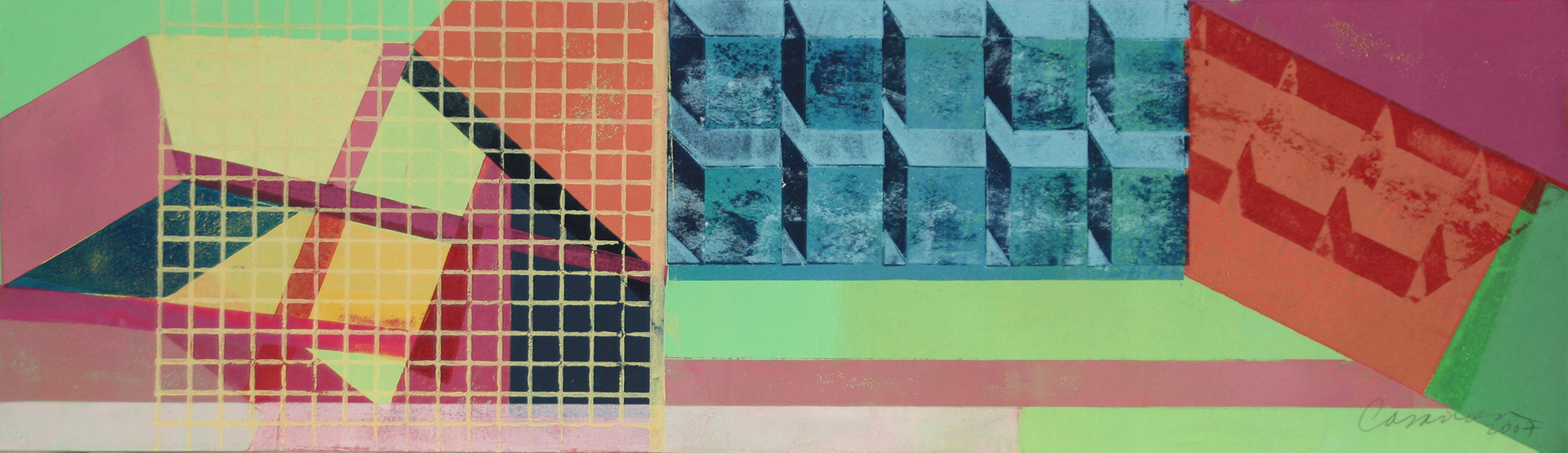 Estante, 2007 - Pappschnitt / Colografía / Cardboard cut - 18 x 61 cm