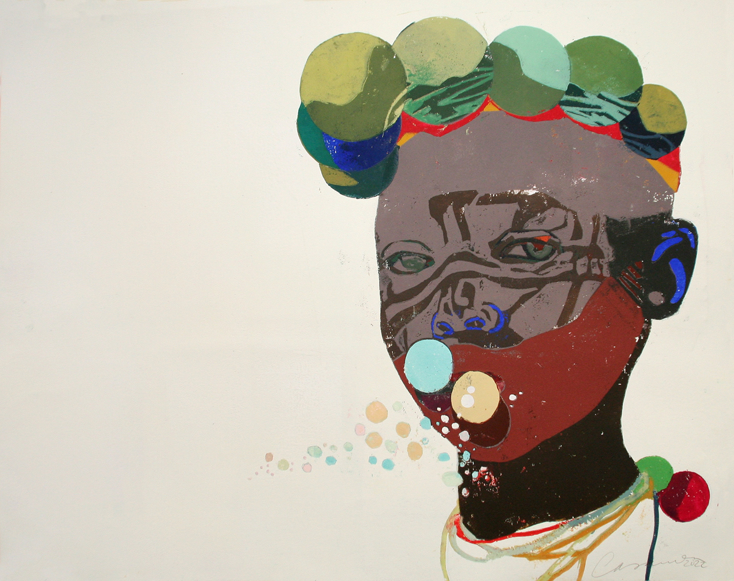 Innerhalb VII, 2022 - Pappschnitt 40 x 50 cm