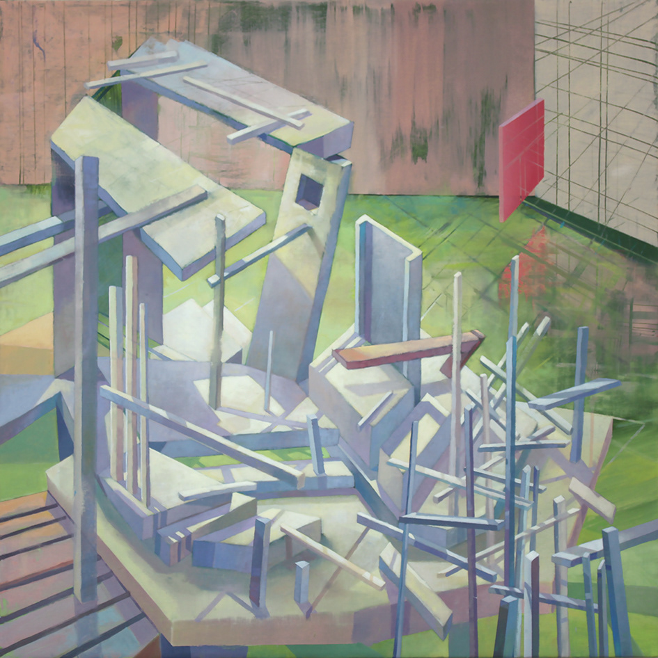 Erschütterung, 2017 - Öl auf Leinwand / Óleo sobre lienzo / Oil on canvas - 80x80 cm