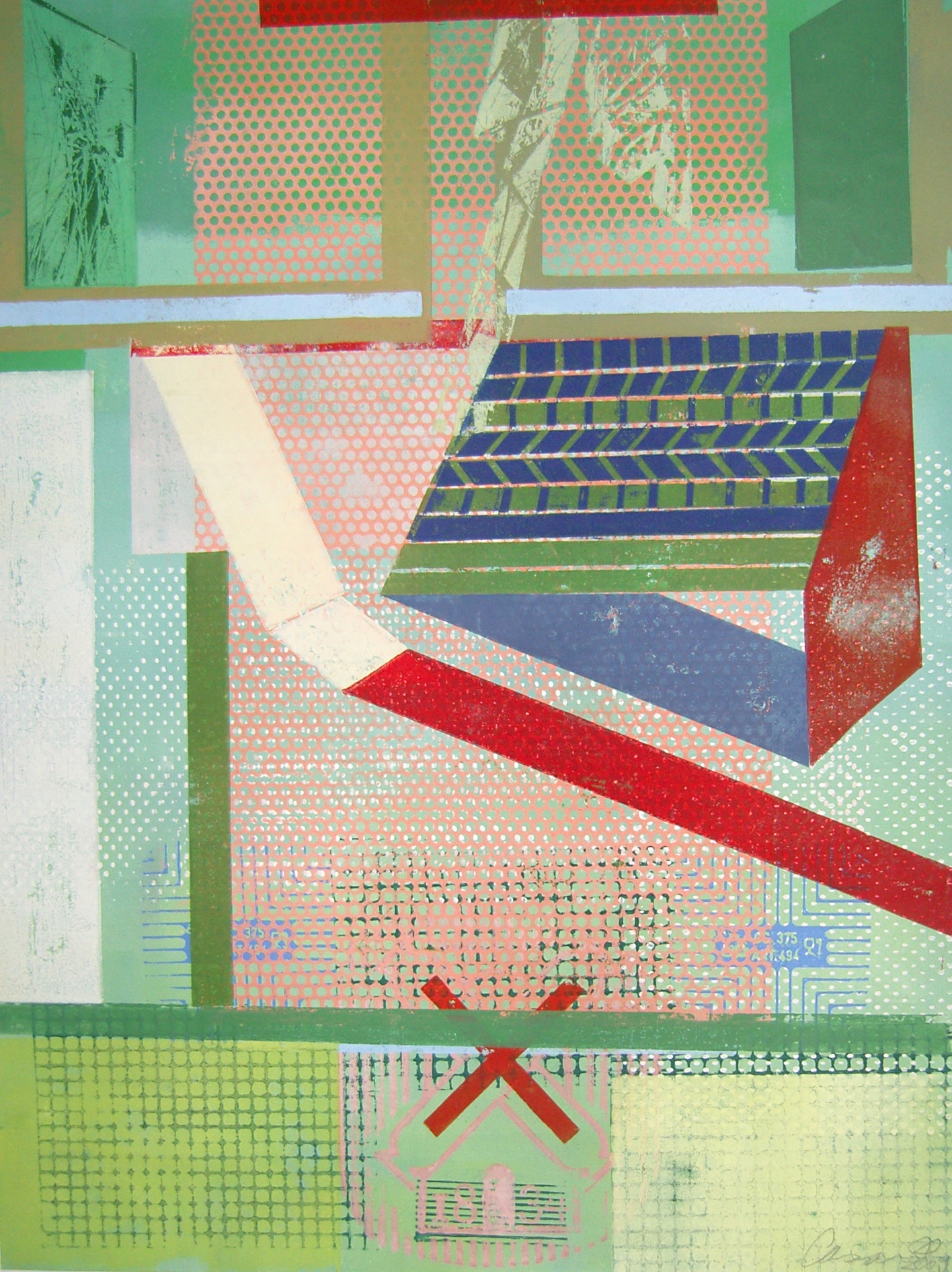 Das Votum, 2009 - Pappschnitt / Colografía / Cardboard cut - 57x 43 cm