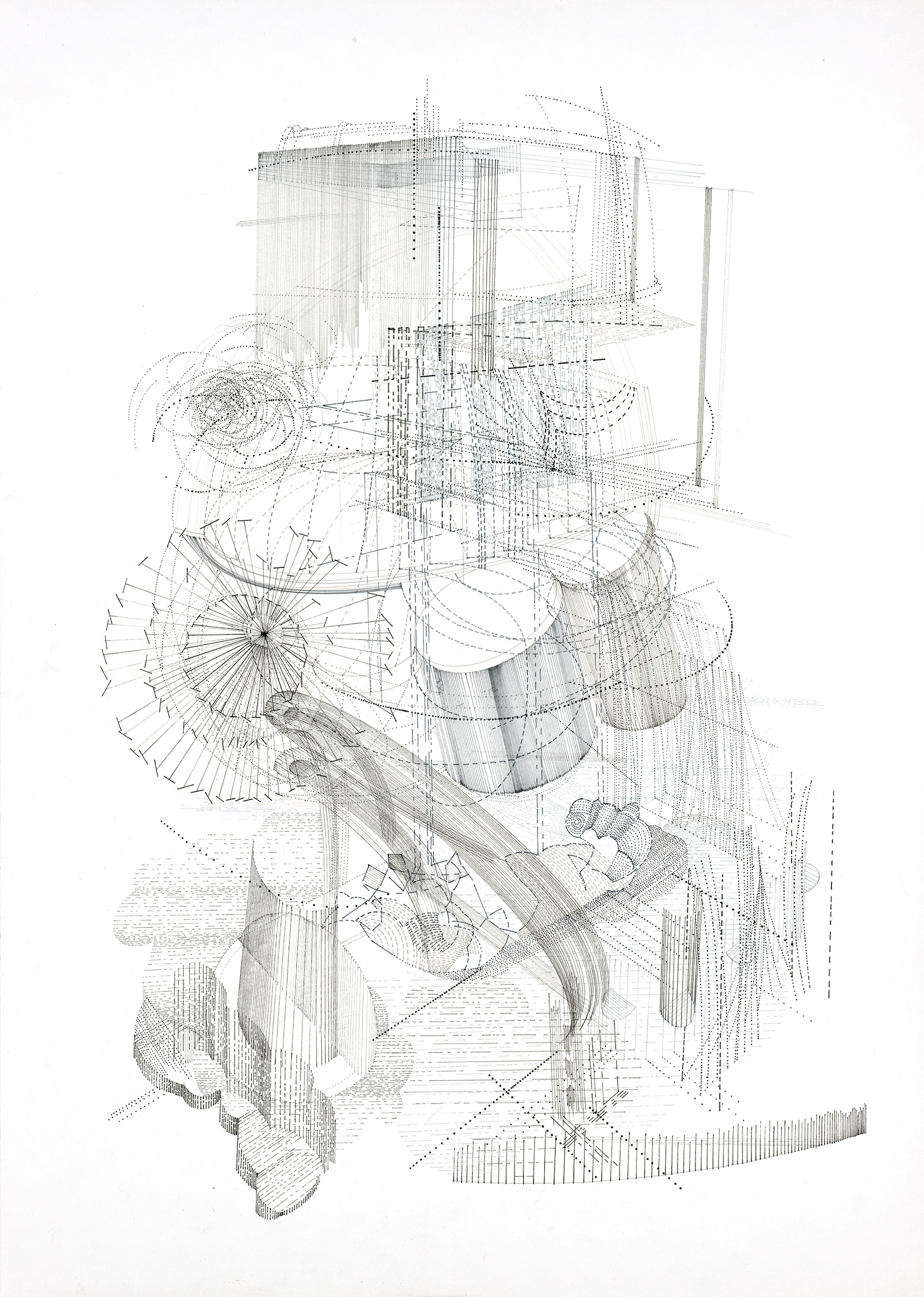 Augenblickliche Leichtigkeit, 2020 - Tinte auf Papier, 70 x 50 cm
