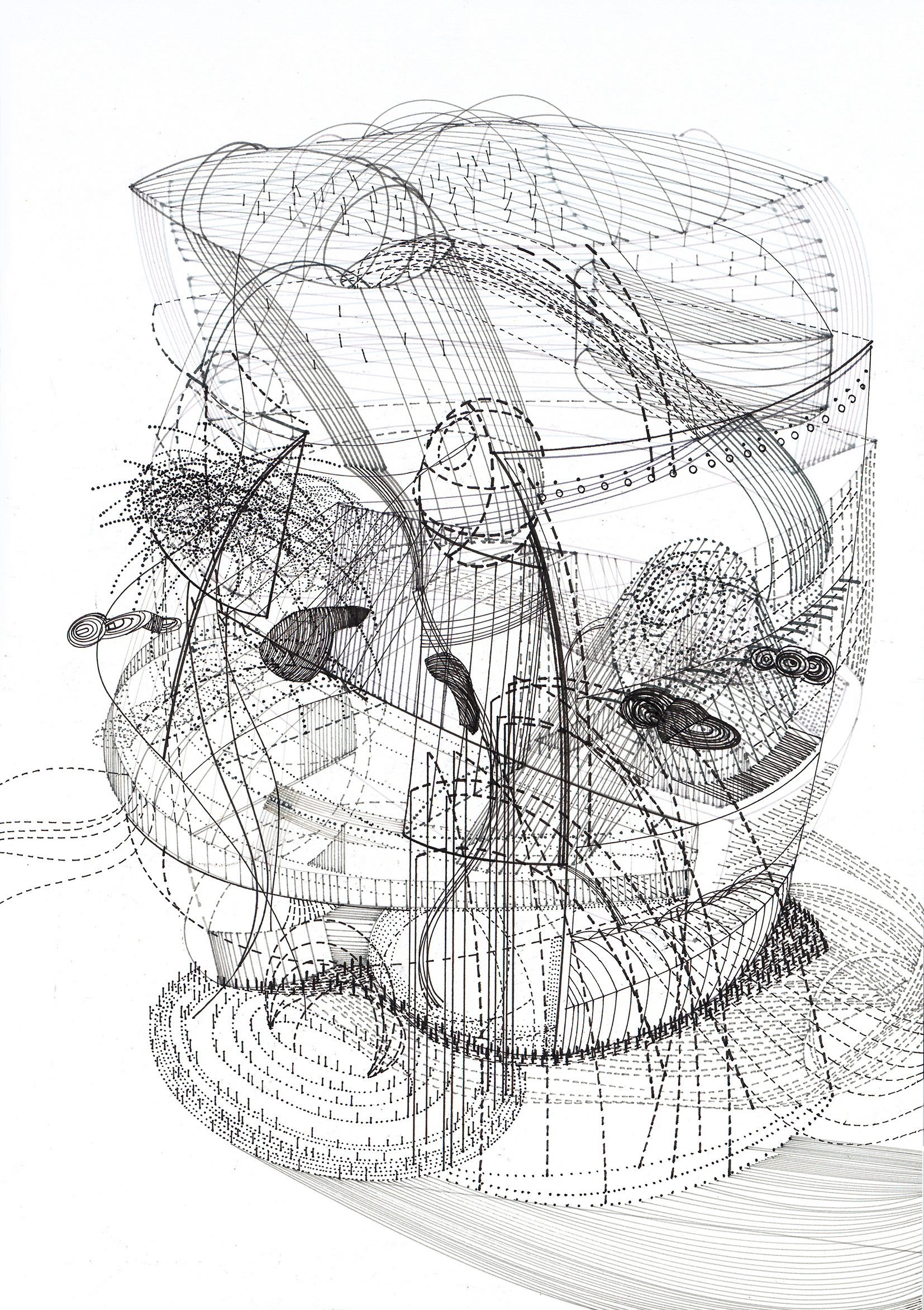 Revolte, 2018 - Tinte auf Papier, 34 x 24 cm