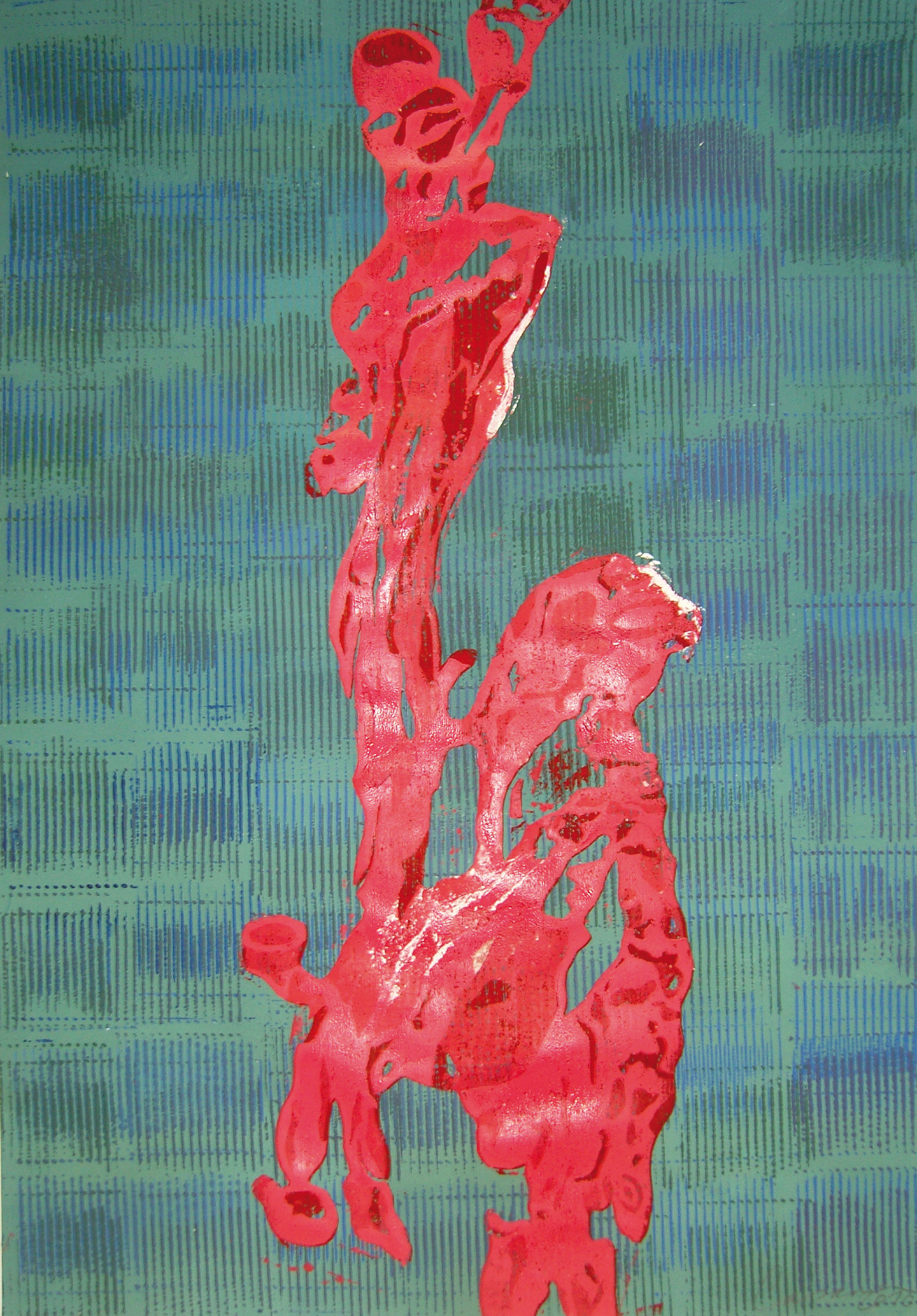 Demut, 2010 - Pappschnitt / Colografía / Cardboard cut - 61 x 43 cm