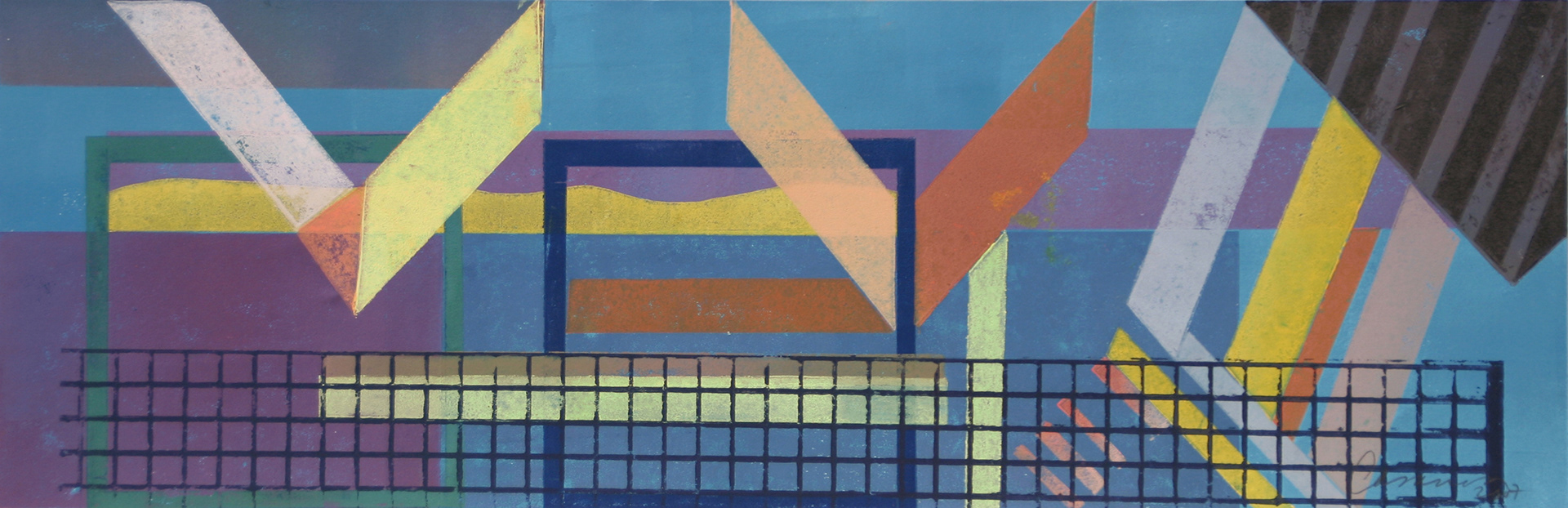 La envoltura, 2007 - Pappschnitt / Colografía / Cardboard cut - 18 x 55 cm
