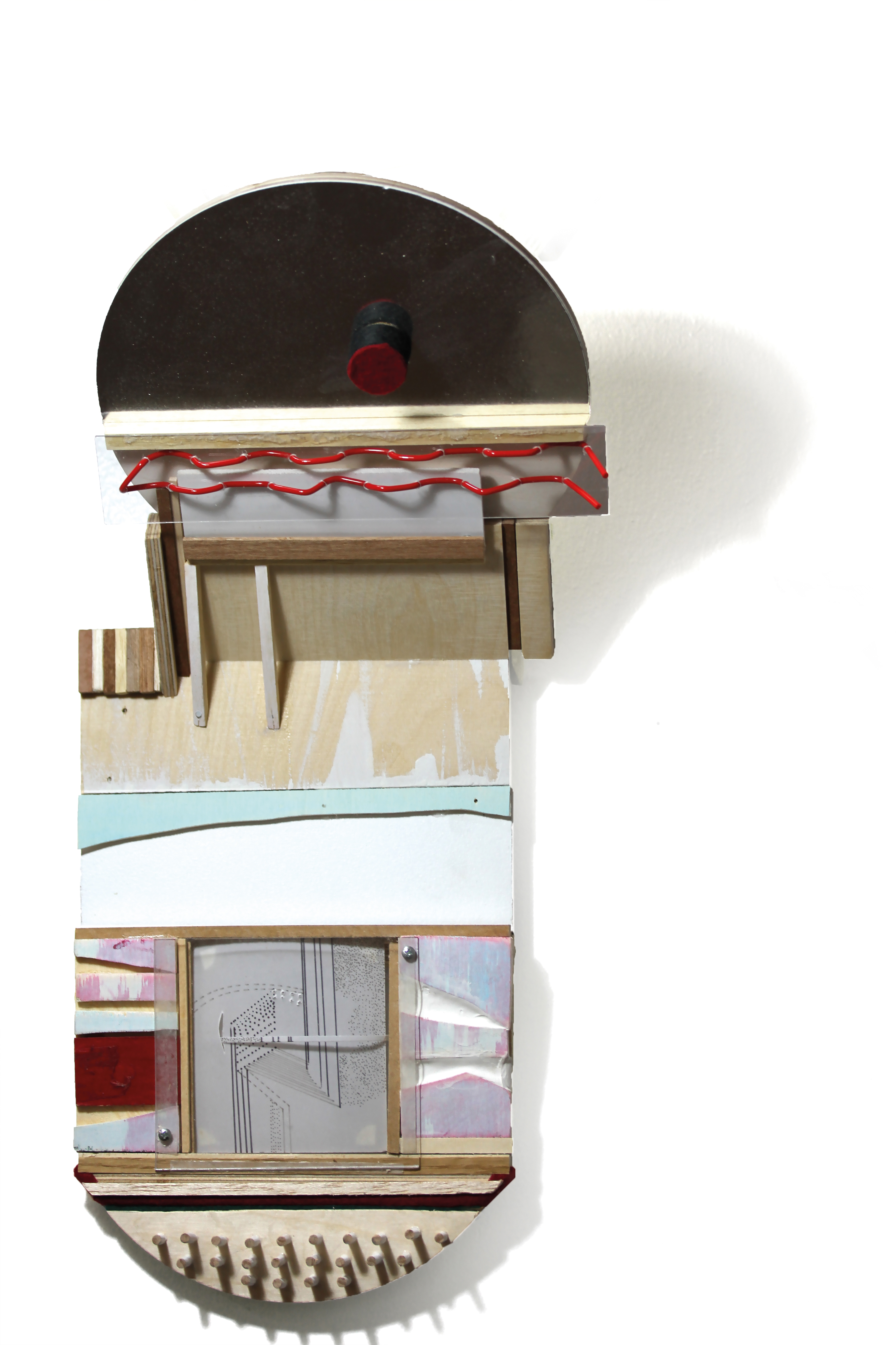 Des-figurar IV 2016 - Holz, Papier, Plexiglas /madera, papel, vidrio acrílico/ wood, paper, acrylic glass- 42 x 25 x 20 cm