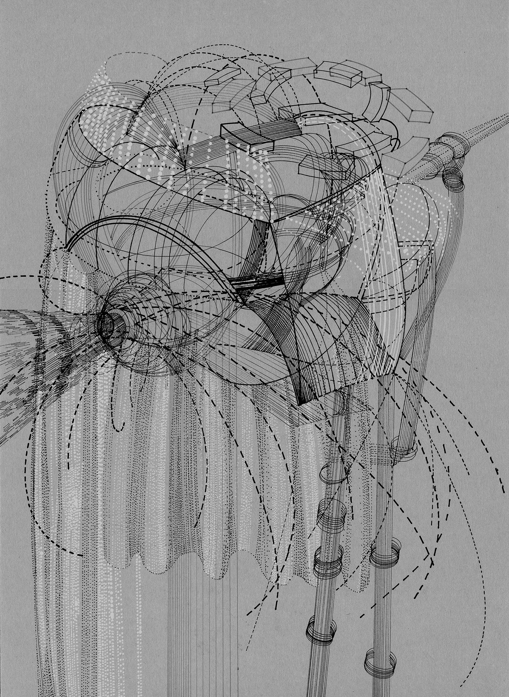 Schüttle den Staub, 2018, Tinte auf Papier, 42 x 29,7 cm