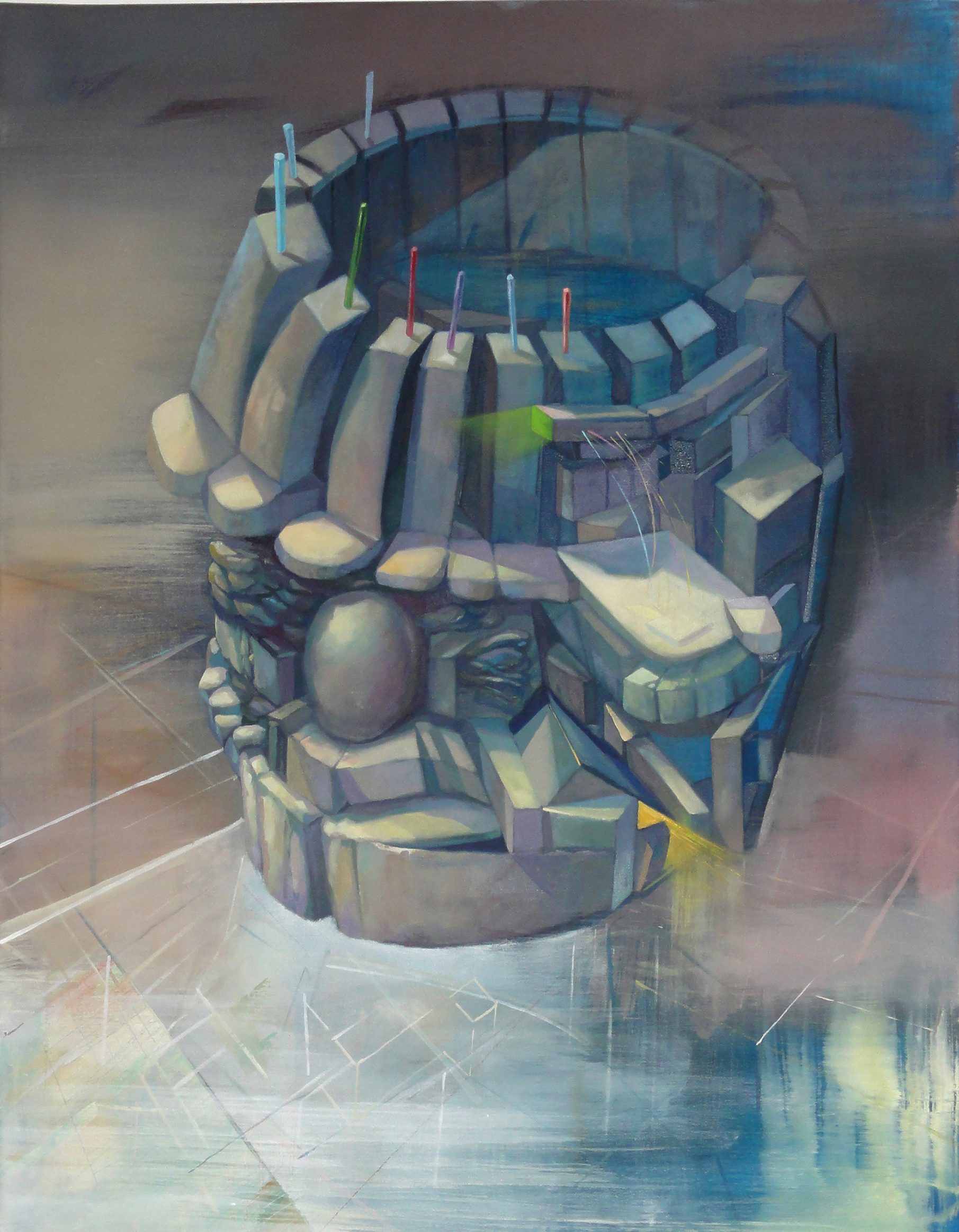 Sosein, 2016 - Öl auf Leinwand / Óleo sobre lienzo / Oil on canvas - 95x75 cm