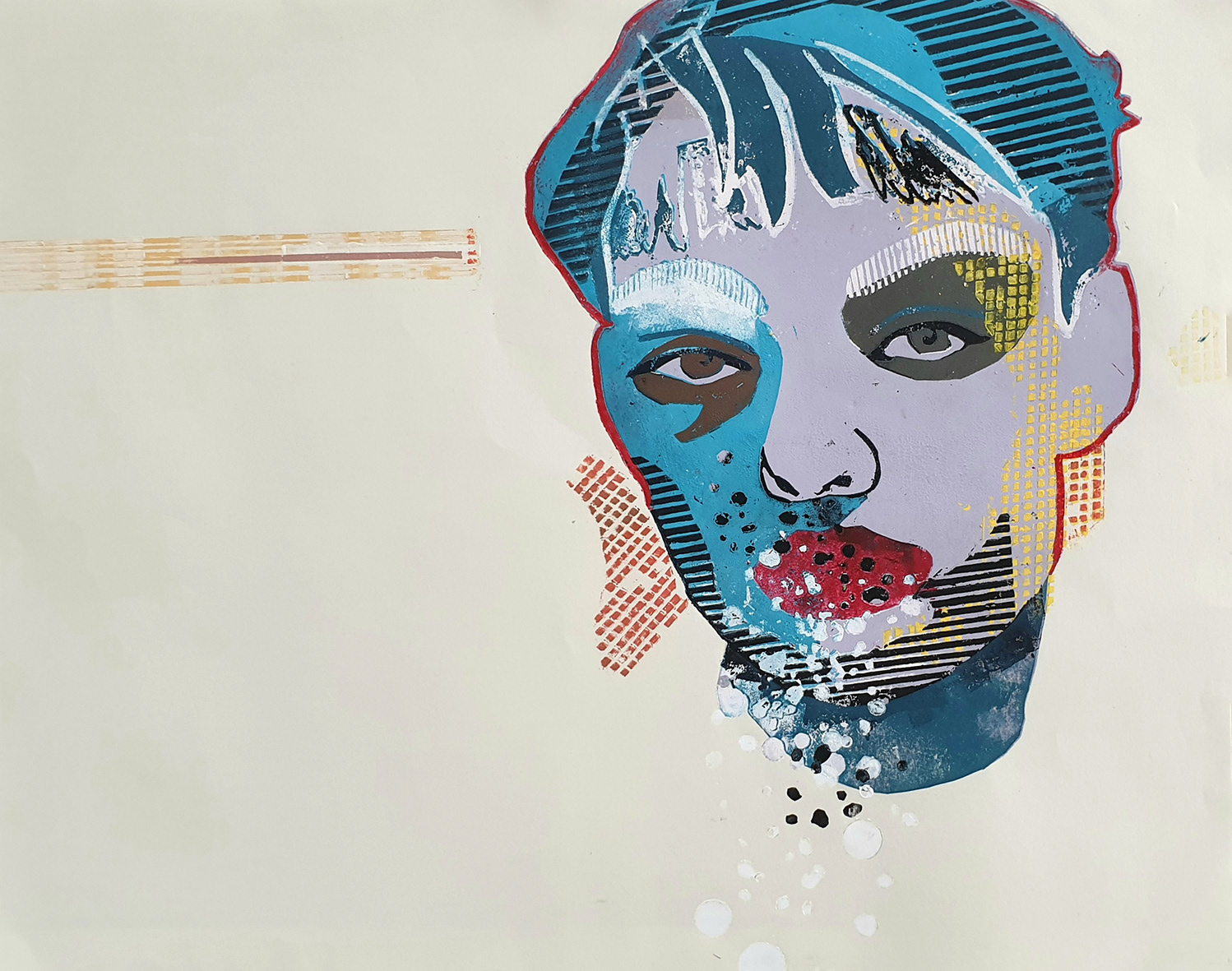 Innerhalb III, 2021 - Pappschnitt 40 x 50 cm