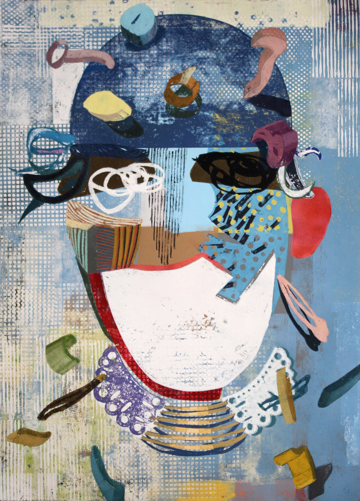 um_nichts-kreisen, 2022 - Pappschnitt 70 x 50 cm