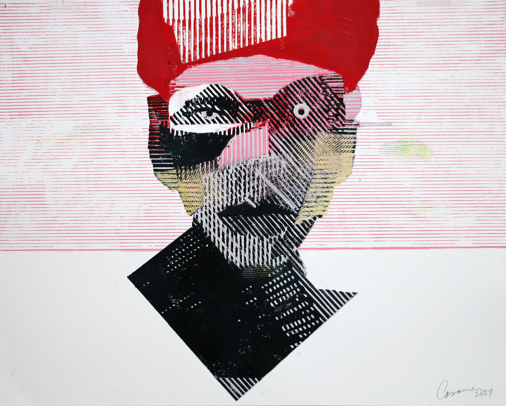 Innerhalb IV, 2021 - Pappschnitt 40 x 50 cm