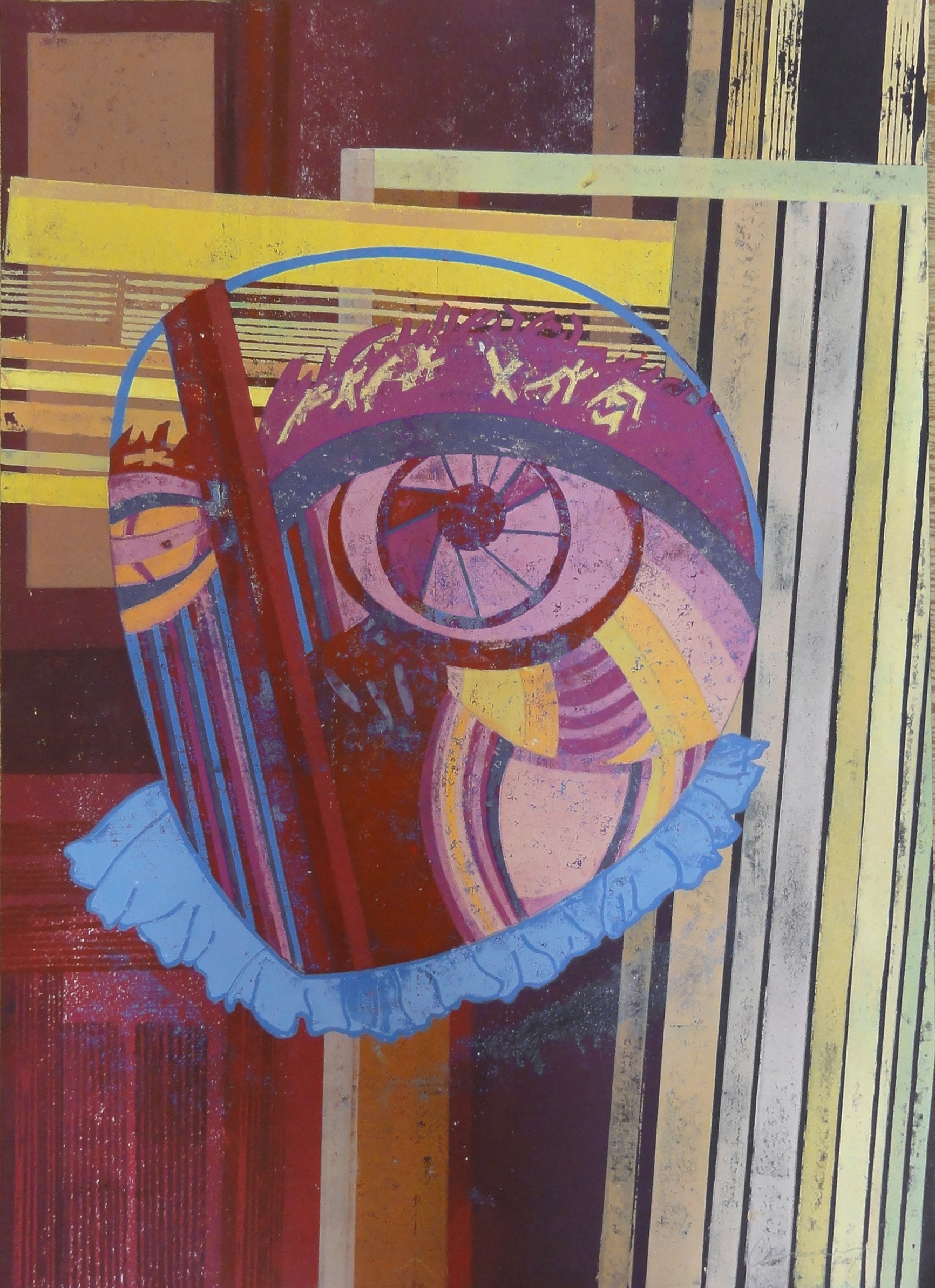 Mas-cara-da(e) II, 2014 - Pappschnitt / Colografía / Cardboard cut - 70x50 cm