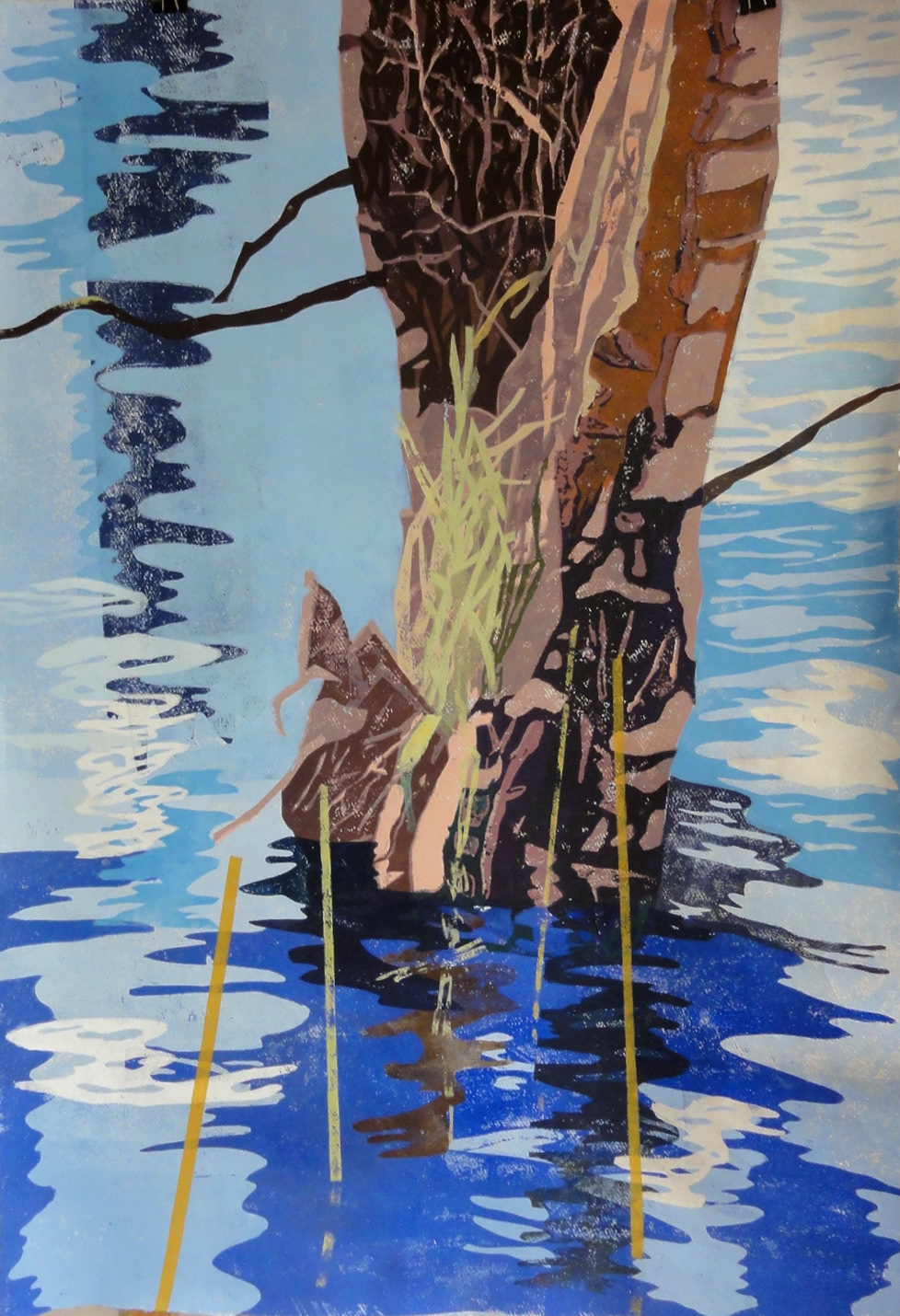 Simbiosis, 2012 - Tusche/ Linolschnitt - 99 x 67,5 cm