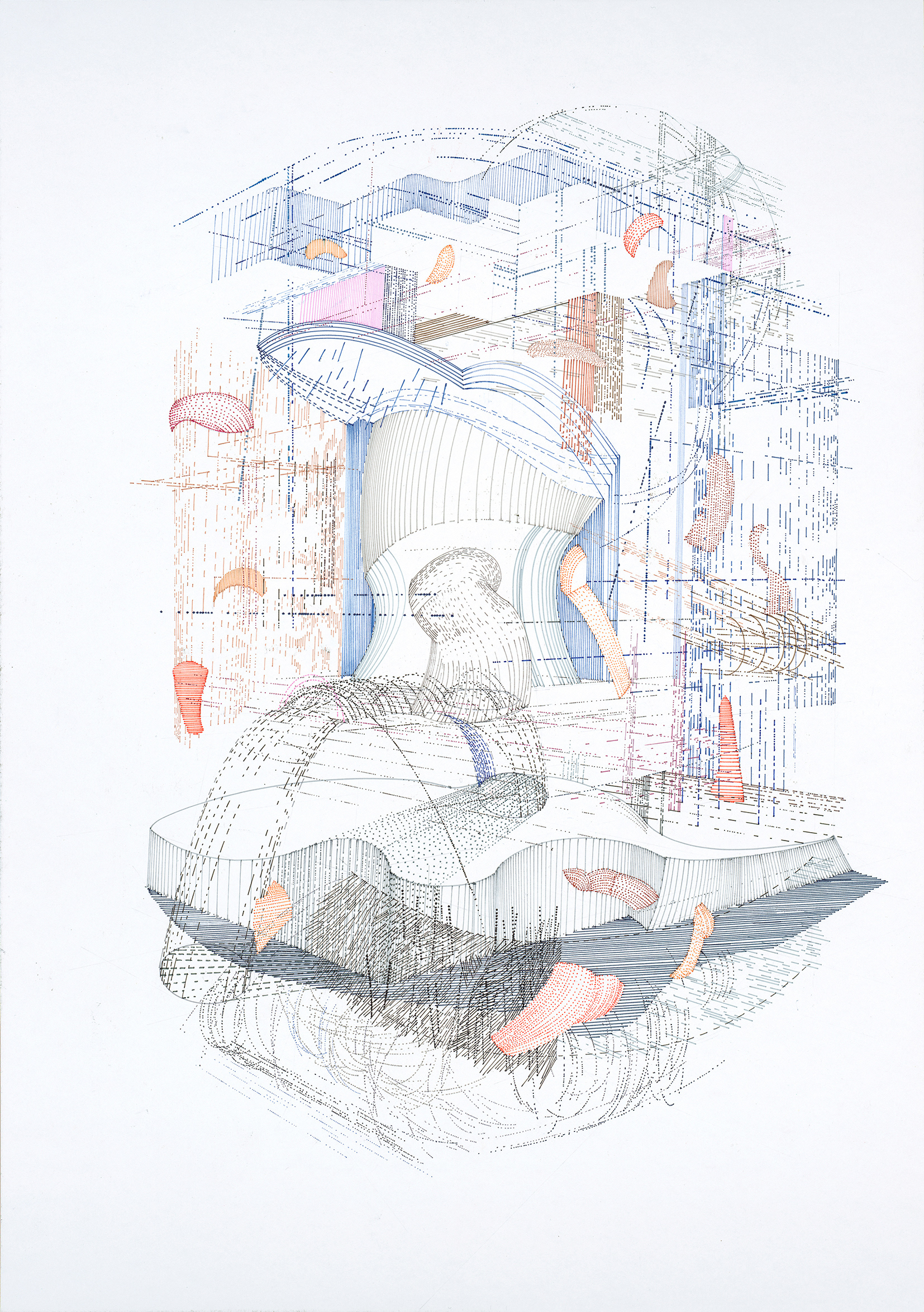 Aufwinden, 2020 Tinte auf Papier 59,4 x 42 cm