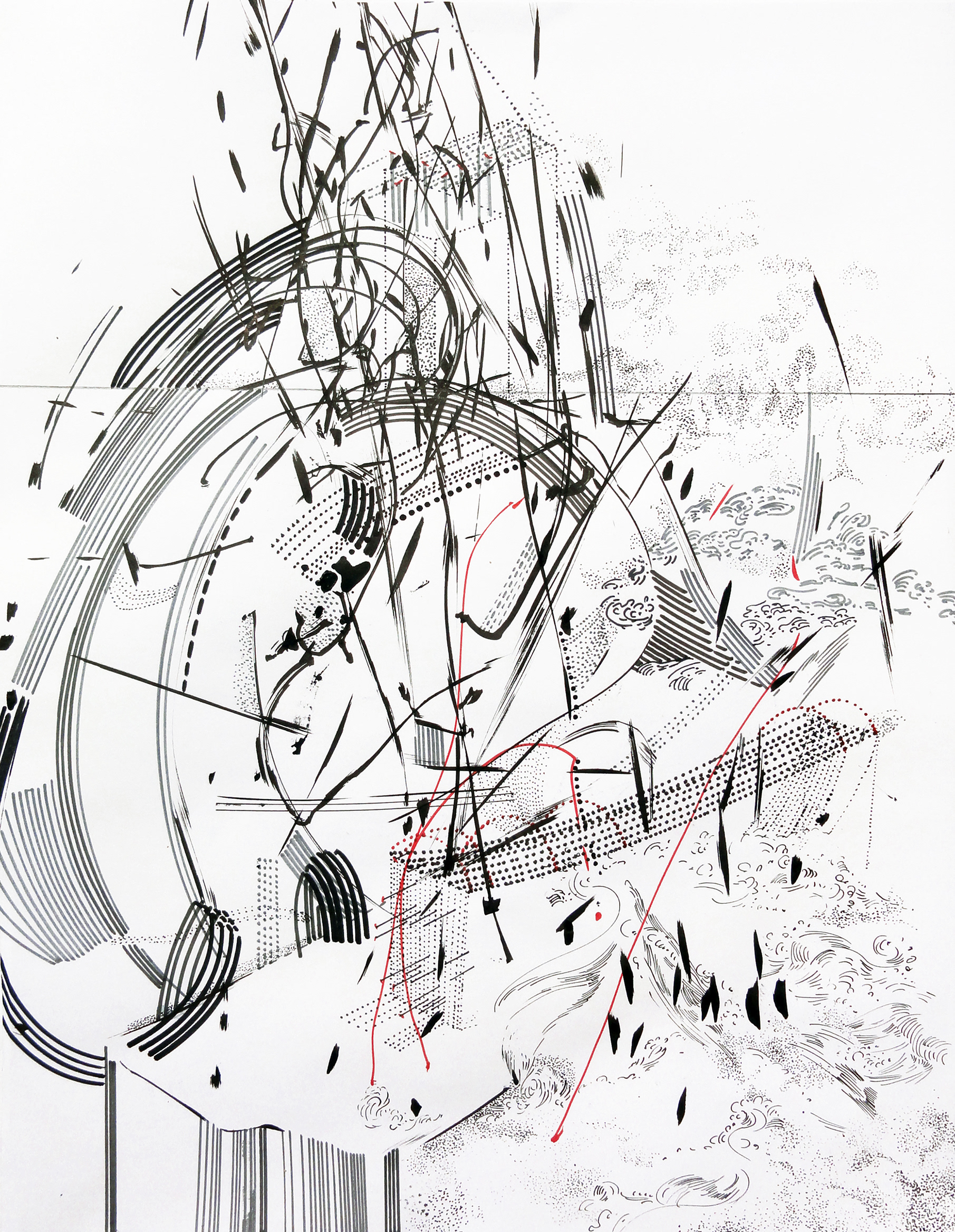 Remolino, 2015, Tinte auf Papier, 39 x 29,5 cm