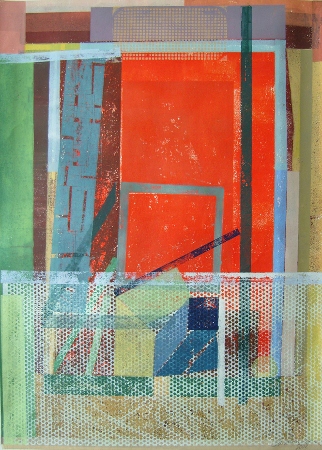 Achse, 2008 Pappschnitt / Colografía / Cardboard - 70 x 50 cm