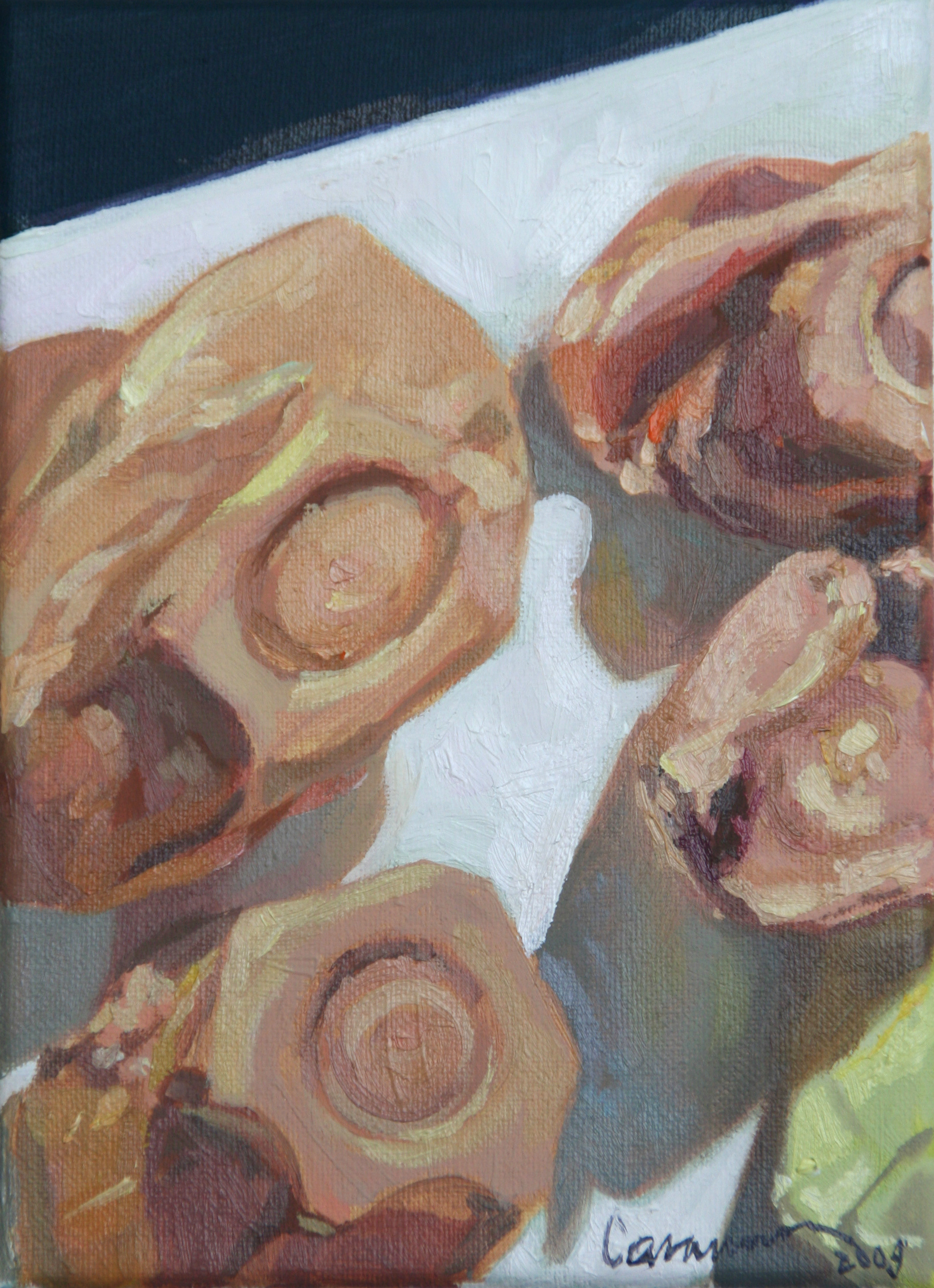 Szene III , 2009 - Öl auf Leinwand / Óleo sobre lienzo / Oil on canvas- 13x18 cm