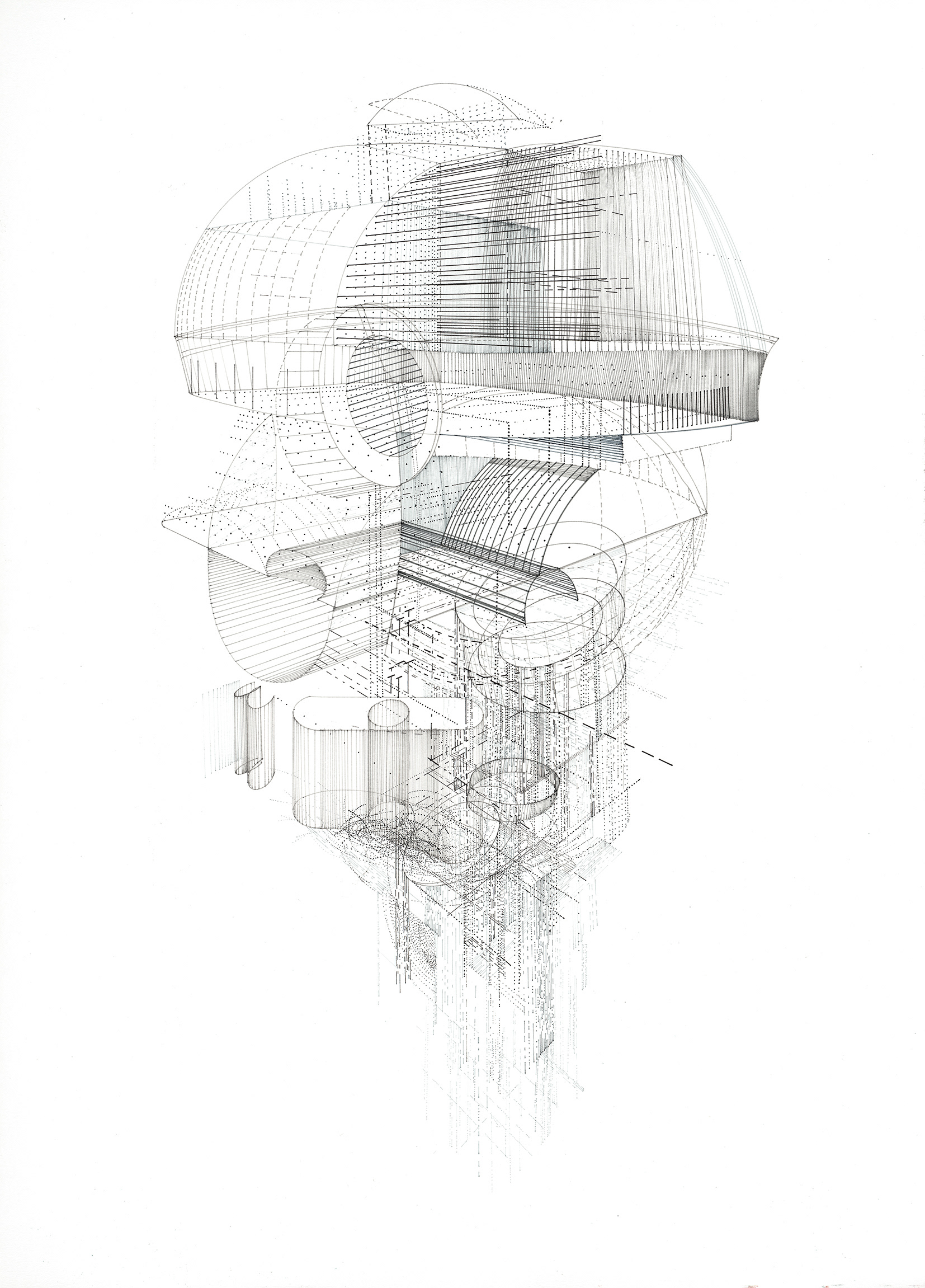 Schnecke, 2018 – Tinte auf Papier, 70 x 50 cm