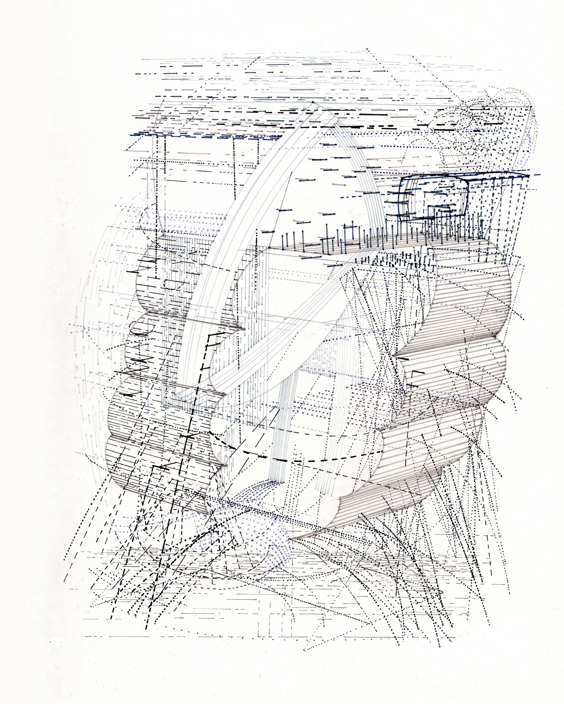 Treibend, 2019 Tinte auf Papier 30 x 24 cm