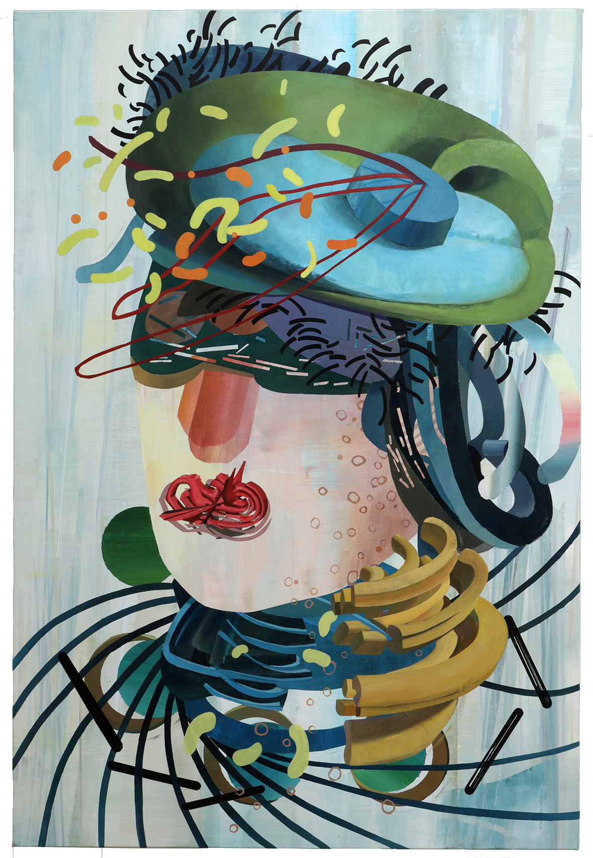 Híbrido, 2024, Acryl auf Leinwand, 160 × 110 cm
