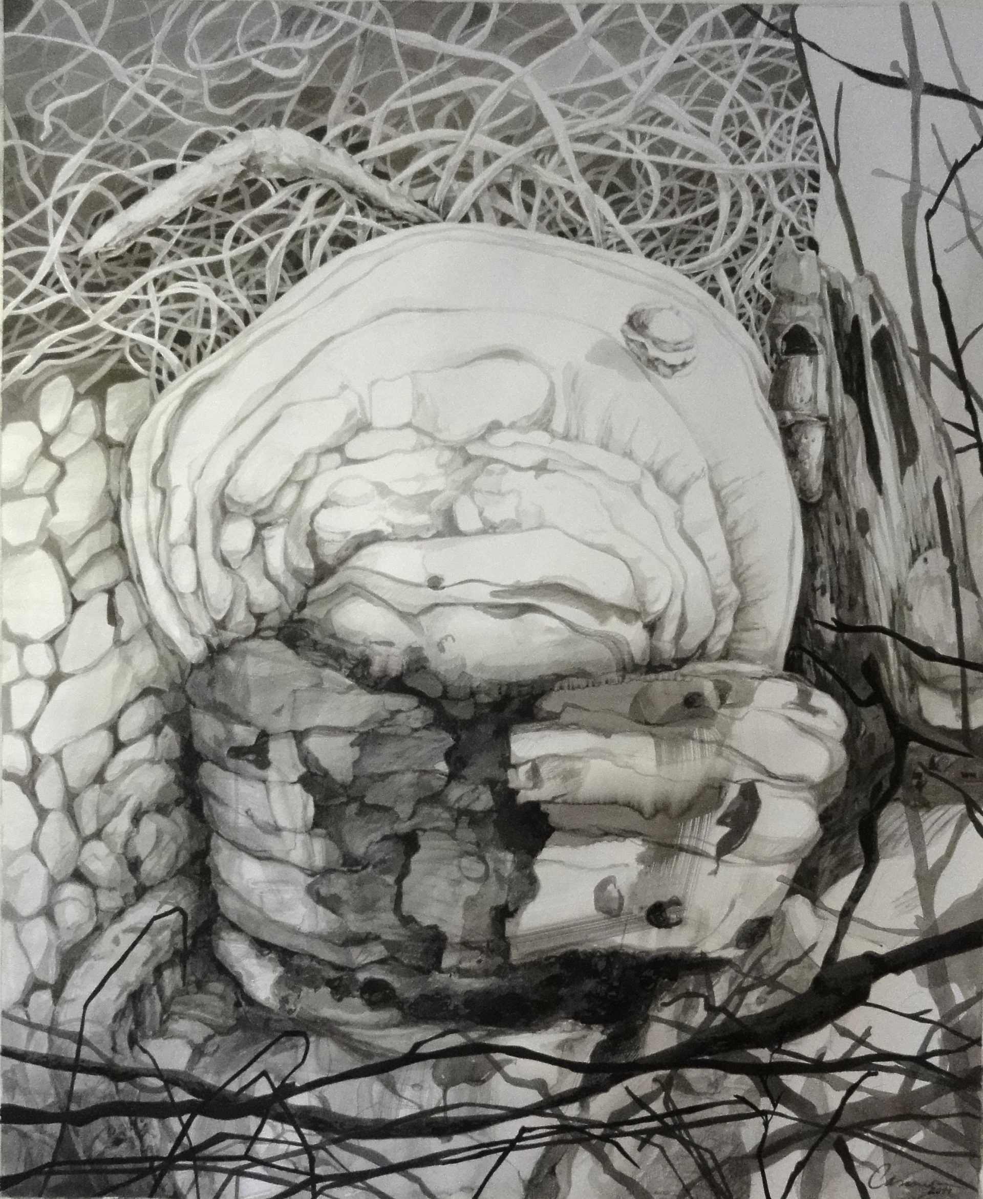 Hablame de tu energía ,2011 - Tusche auf Papier / Tinta sobre papel / Ink on paper - 120 x 100 cm