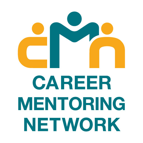 The logo mark on top of stacked text "Career Mentoring Network". This is for scenarios where only a vertical option will work