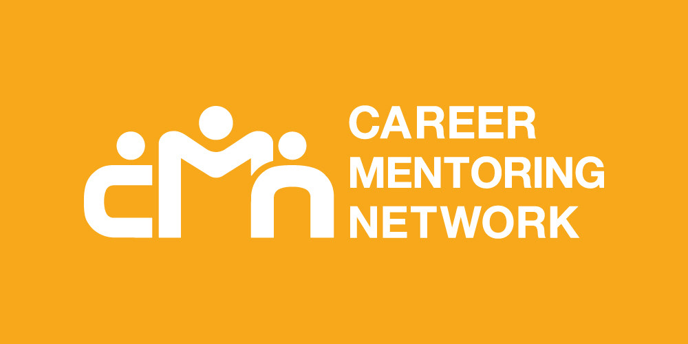 The CMN logo inverted white with a solid yellow gold background.