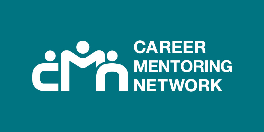 The CMN logo inverted white with a solid teal background.