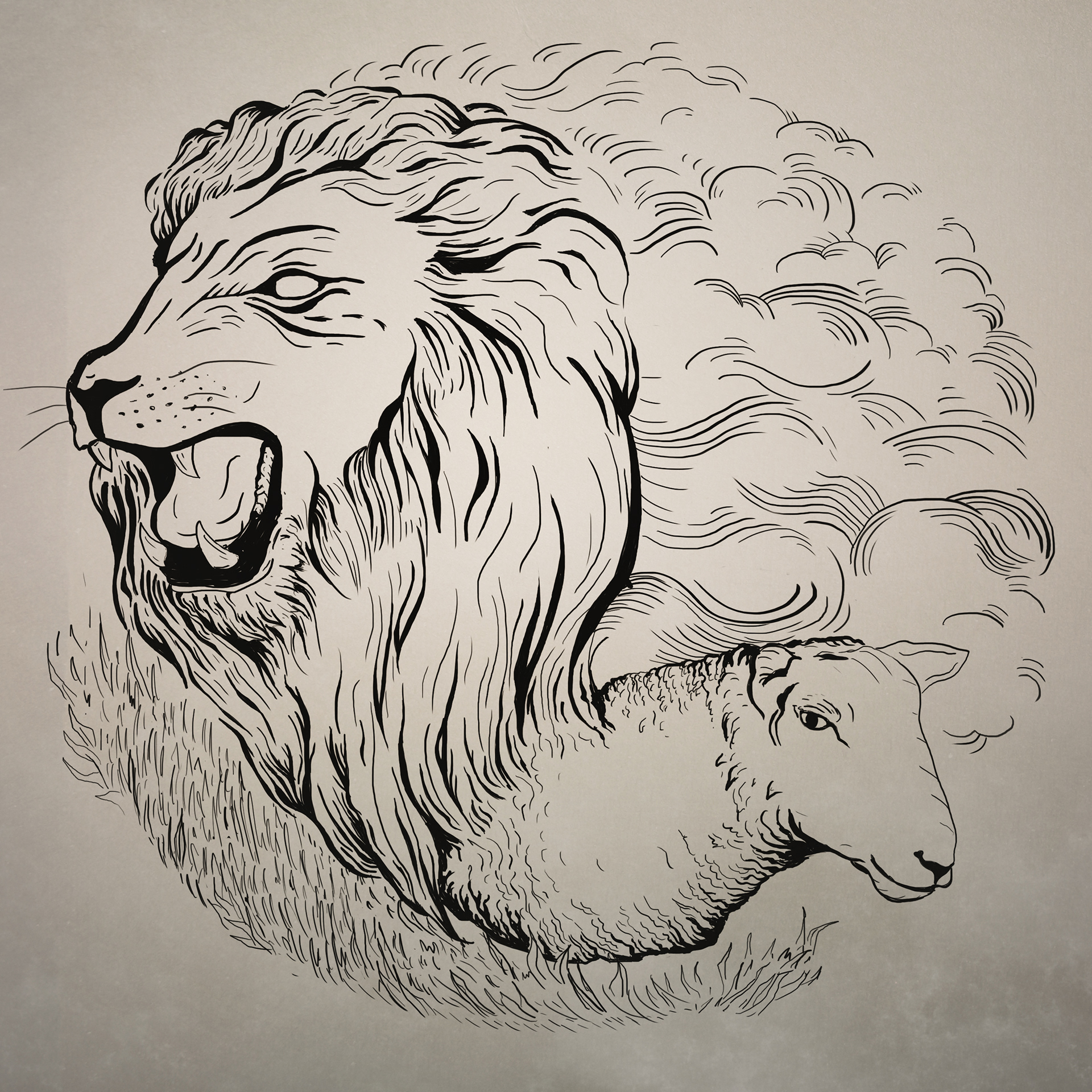 "The Lion and the Lamb" is a metaphorical representation of Jesus found in the Bible.