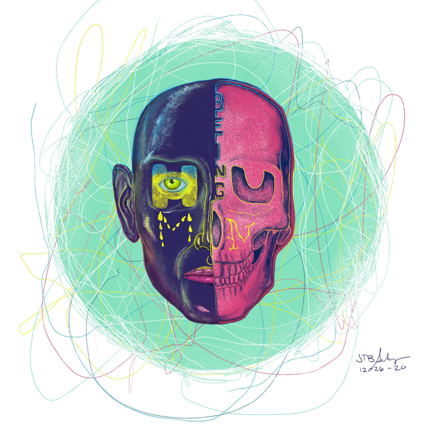 "Being Human" asks the viewer to think about how being human unites all human beings.