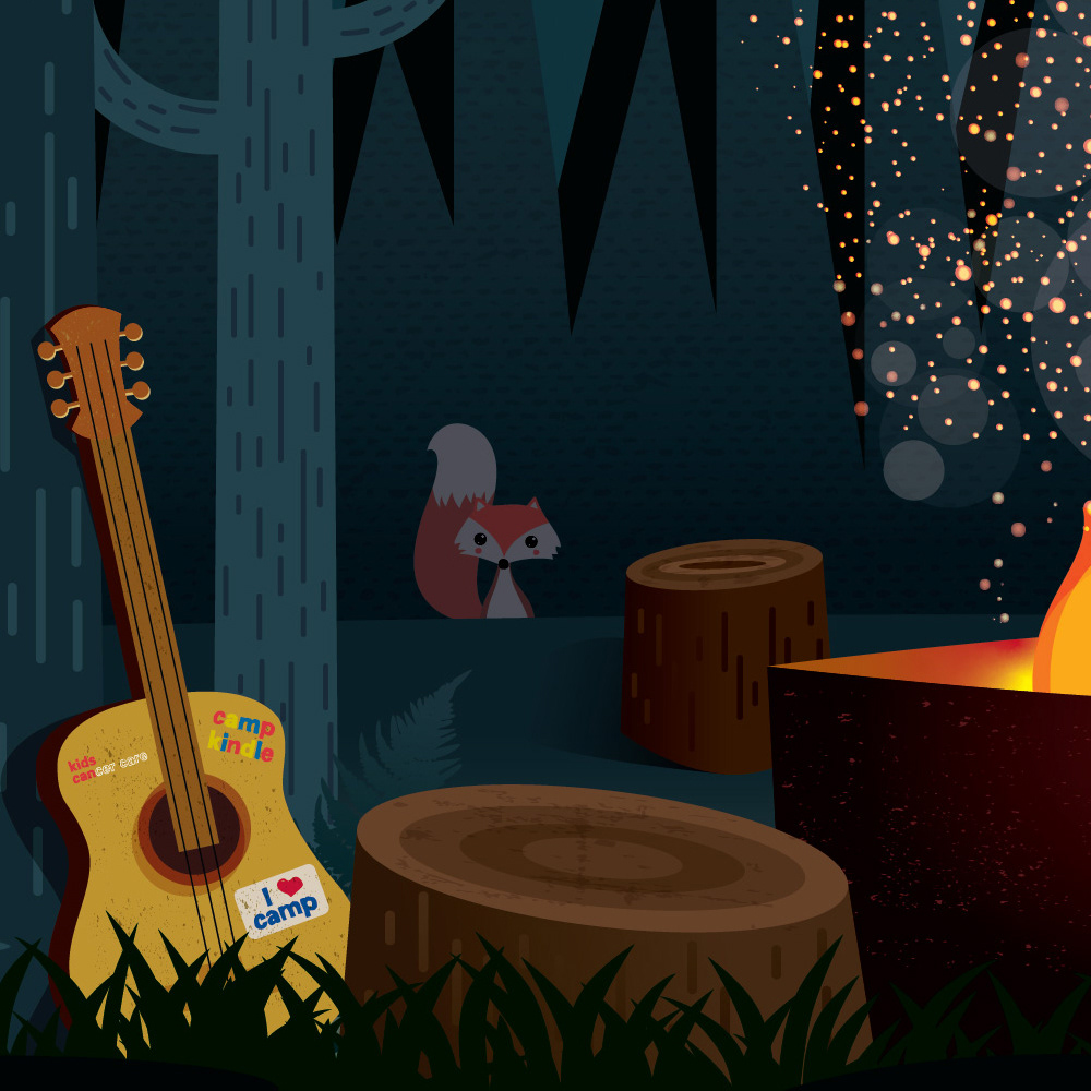 Firepit mural – detail