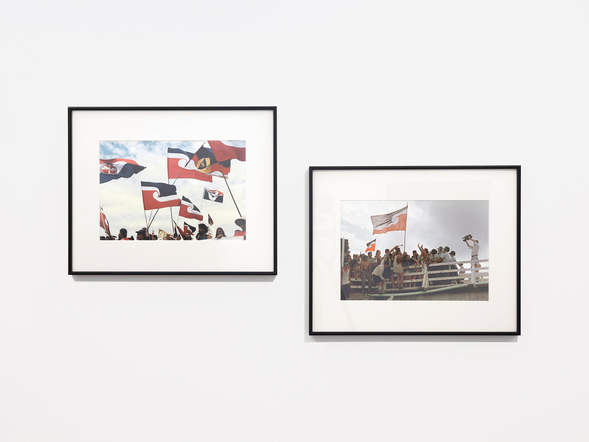 John Miller, Photographs of a protest at Waitangi, February 6, 1996, courtesy of the artist.