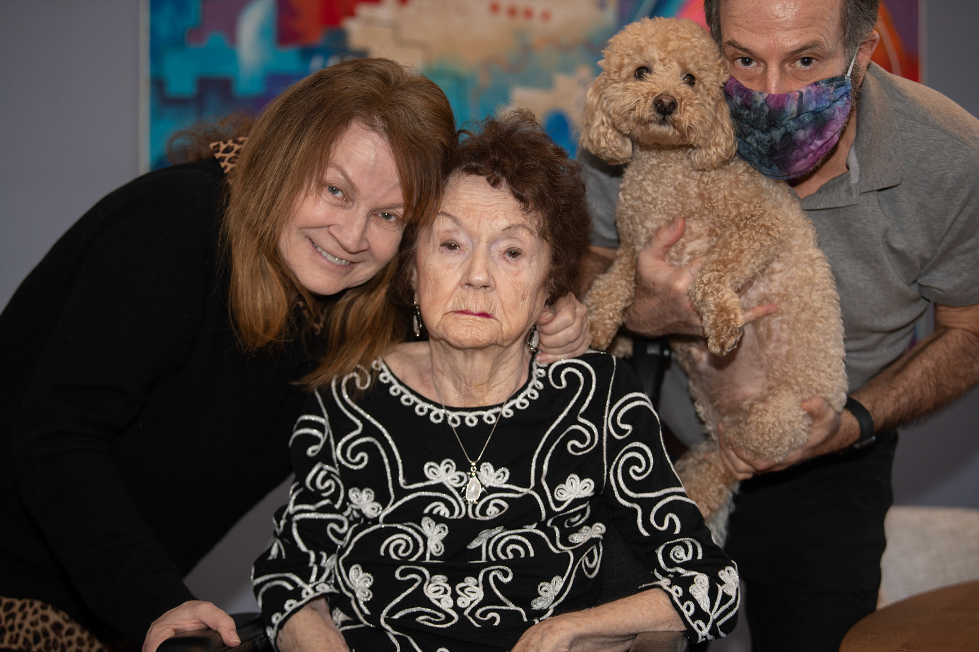 Portraits with Mom, Diane, Darren and Keith - Jan 2021