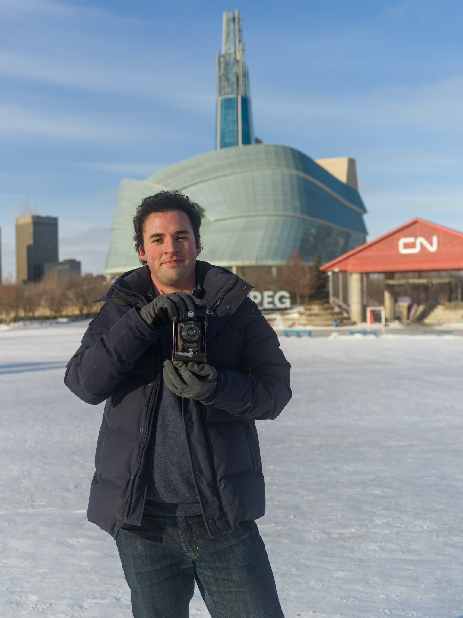 Photographing with both state of the art digital and vintage film cameras