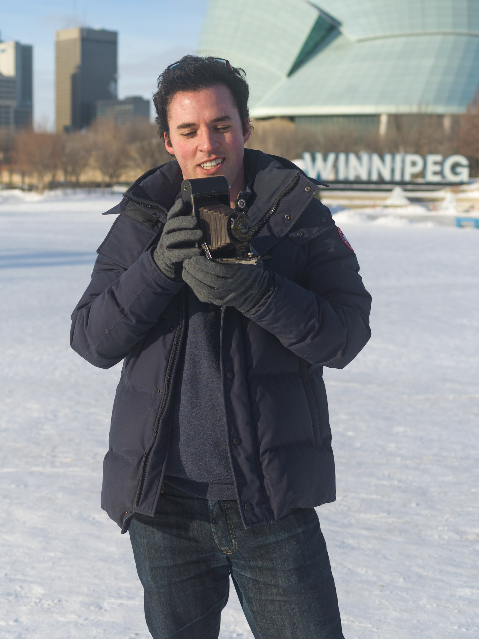 Photographing with both state of the art digital and vintage film cameras