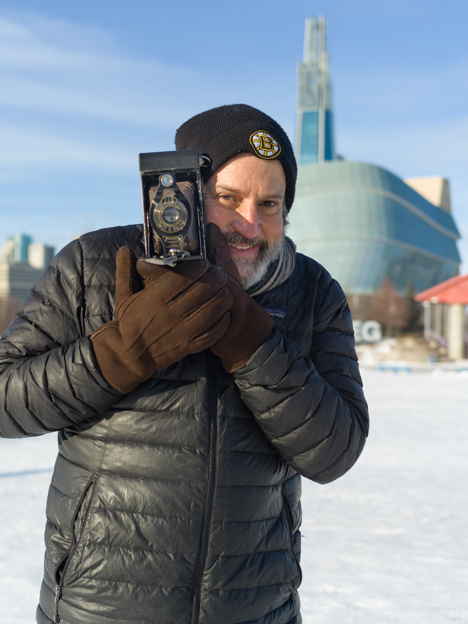 Photographing with both state of the art digital and vintage film cameras