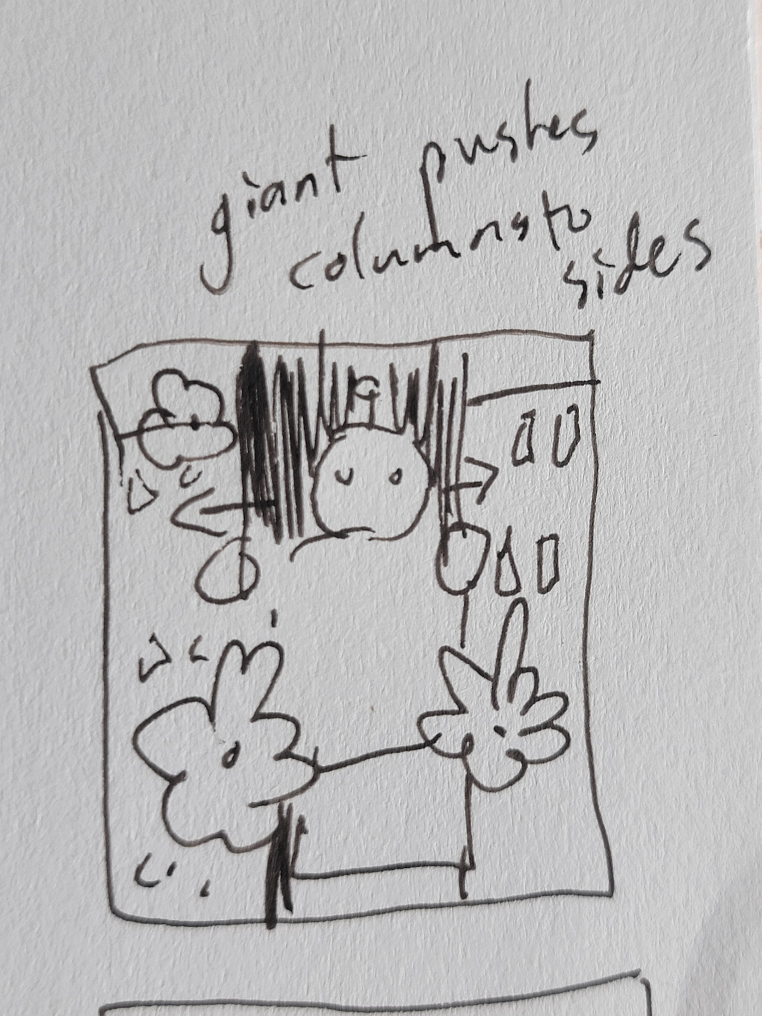 Storyboard for giant sequence