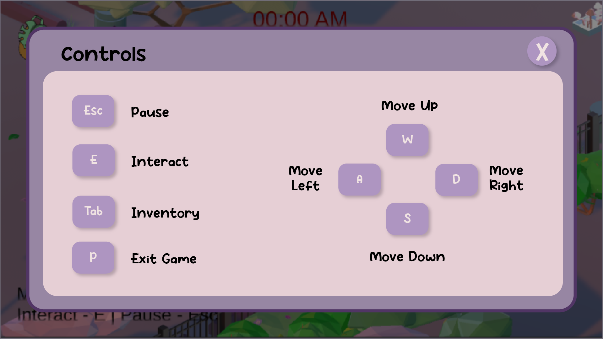 Controls Menu
