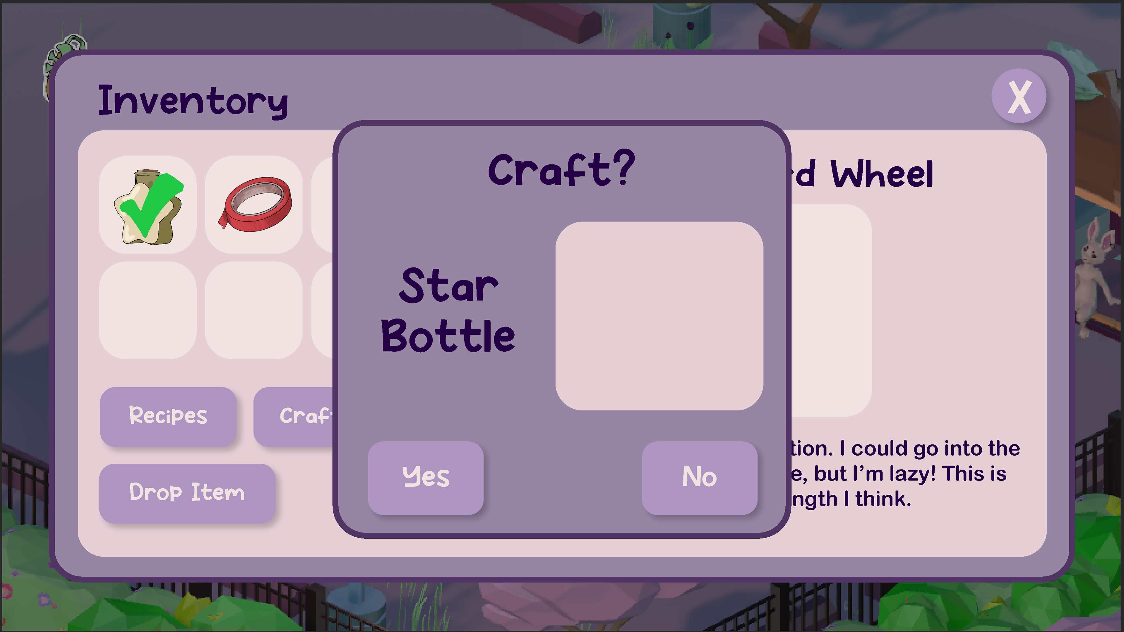 Crafting Menu Prototype 1