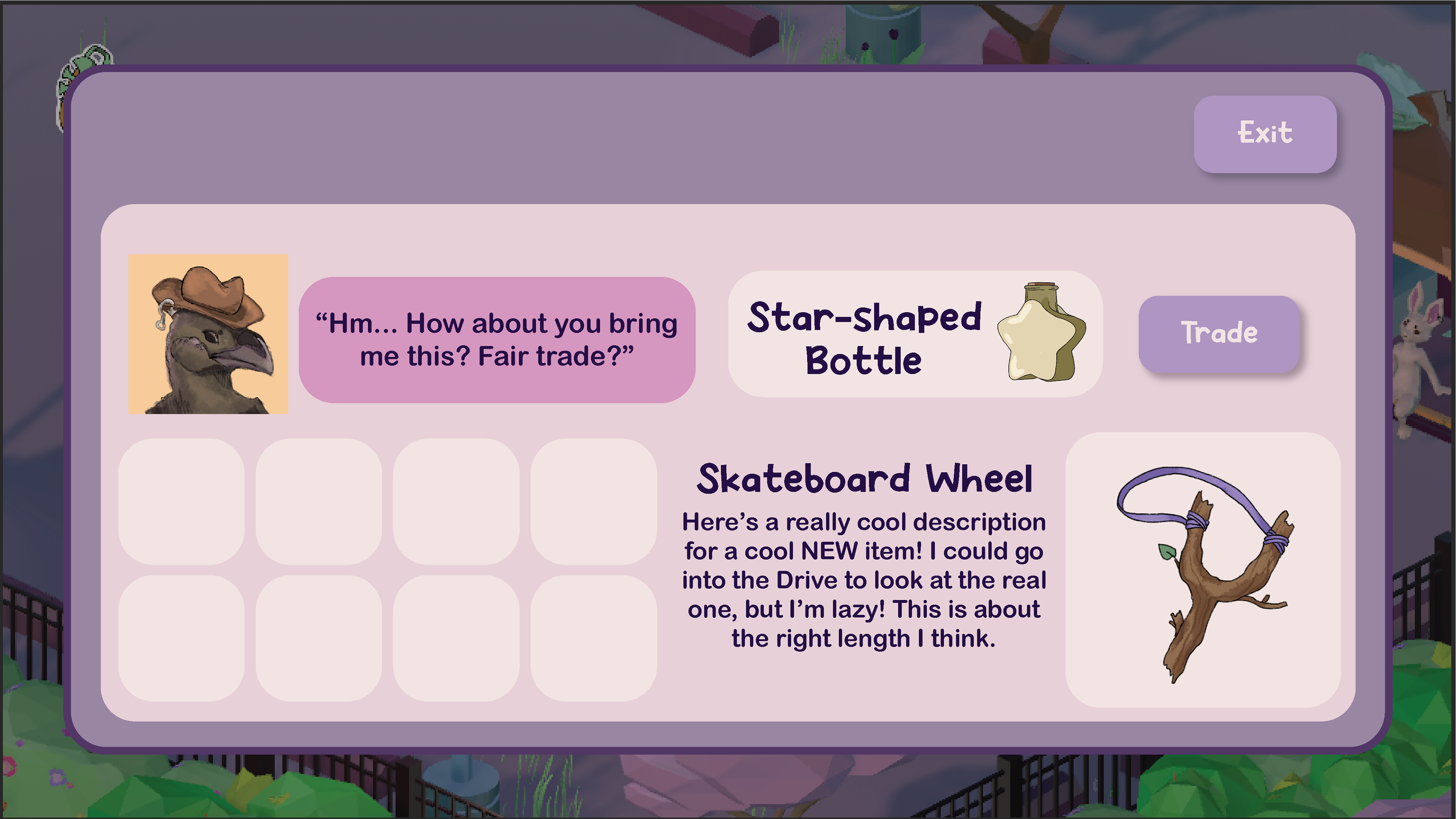 Shop Menu Prototype 2